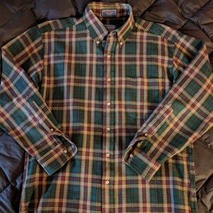 Wool Button-Up Shirt Plaid